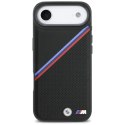 Etui BMW M Tricolor Metal Logo MagSafe do iPhone 17 Air czarny