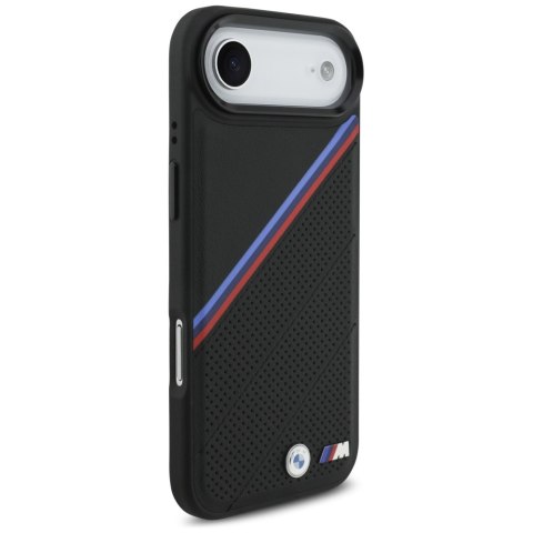 Etui BMW M Tricolor Metal Logo MagSafe do iPhone 17 Air czarny