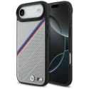Etui BMW M Tricolor Metal Logo MagSafe do iPhone 17 Air szary