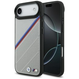 Etui BMW M Tricolor Metal Logo MagSafe do iPhone 17 Air szary