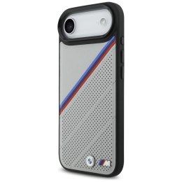 Etui BMW M Tricolor Metal Logo MagSafe do iPhone 17 Air szary