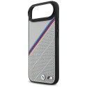 Etui BMW M Tricolor Metal Logo MagSafe do iPhone 17 Air szary