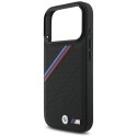 Etui BMW M Tricolor Metal Logo MagSafe do iPhone 17 Pro czarny