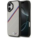 Etui BMW M Tricolor Metal Logo MagSafe do iPhone 17 szary