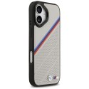 Etui BMW M Tricolor Metal Logo MagSafe do iPhone 17 szary