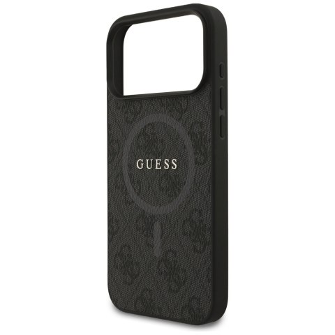 Etui Guess 4G Ring Classic Logo MagSafe do iPhone 17 Pro Max czarny