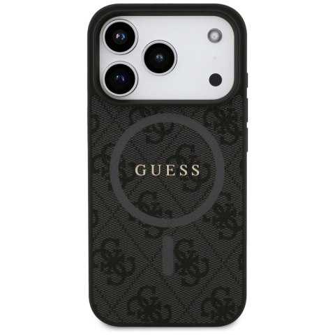 Etui Guess 4G Ring Classic Logo MagSafe do iPhone 17 Pro czarny