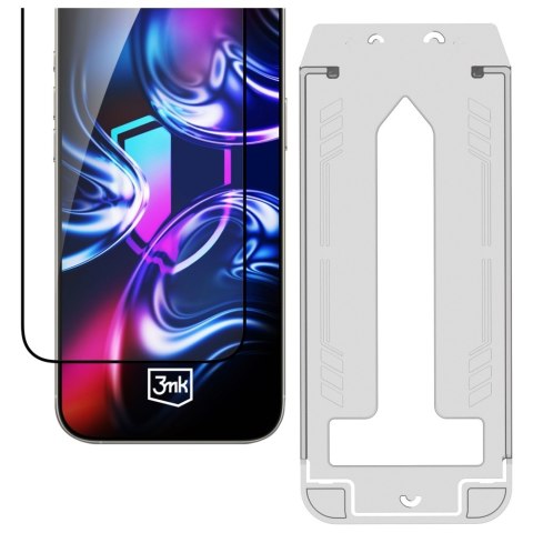 Szkło hartowane 3MK HardGlass Max z aplikatorem do Apple iPhone 13/13 Pro/14/16E
