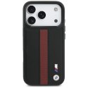 Etui BMW M Perforated Stripe Logo MagSafe do iPhone 17 Pro czerwony