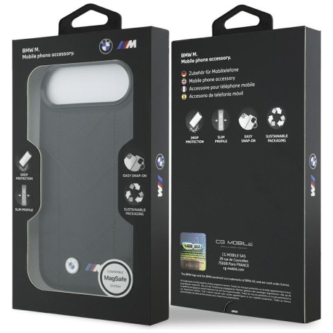 Etui BMW M Quilted Logo MagSafe do iPhone 17 Air czarny