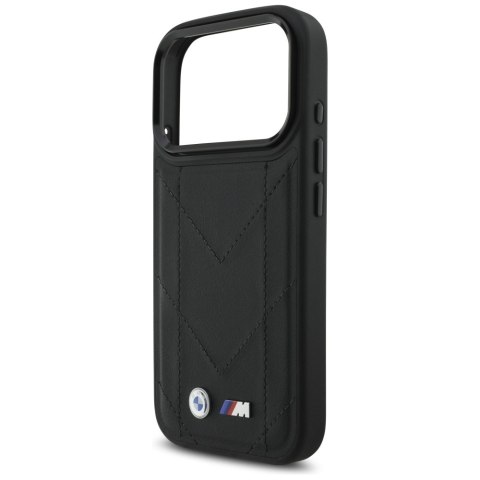 Etui BMW M Quilted Logo MagSafe do iPhone 17 Pro czarny