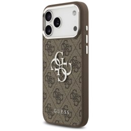 Etui Guess 4G Big 4G Classic Logo do iPhone 17 Pro Max brązowy srebrny