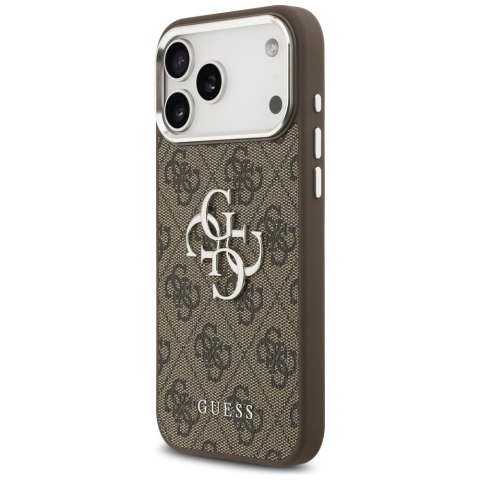 Etui Guess 4G Big 4G Classic Logo do iPhone 17 Pro Max brązowy srebrny