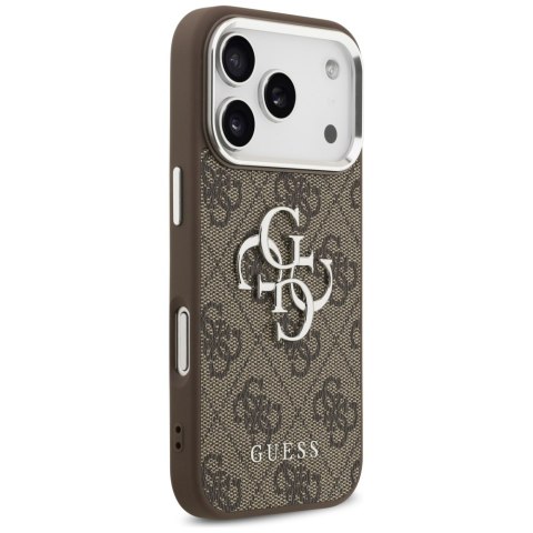 Etui Guess 4G Big 4G Classic Logo do iPhone 17 Pro brązowy srebrny