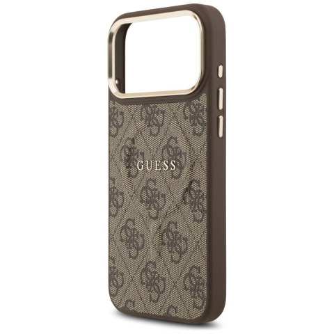 Etui Guess 4G PU Classic Logo MagSafe do iPhone 17 Pro Max brązowy