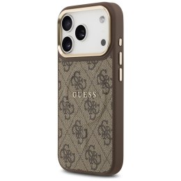 Etui Guess 4G PU Classic Logo MagSafe do iPhone 17 Pro brązowy