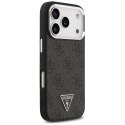 Etui Guess 4G Triangle Logo MagSafe do iPhone 17 Pro czarny srebrny