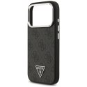 Etui Guess 4G Triangle Logo MagSafe do iPhone 17 Pro czarny srebrny