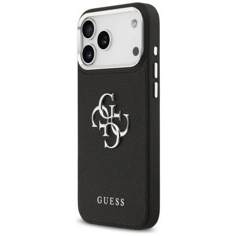 Etui Guess Grained Big 4G Classic Logo do iPhone 17 Pro Max czarny