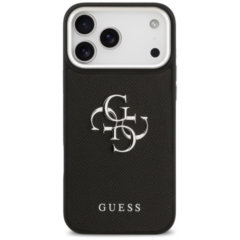 Etui Guess Grained Big 4G Classic Logo do iPhone 17 Pro Max czarny