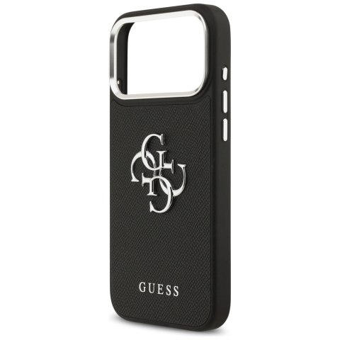 Etui Guess Grained Big 4G Classic Logo do iPhone 17 Pro Max czarny