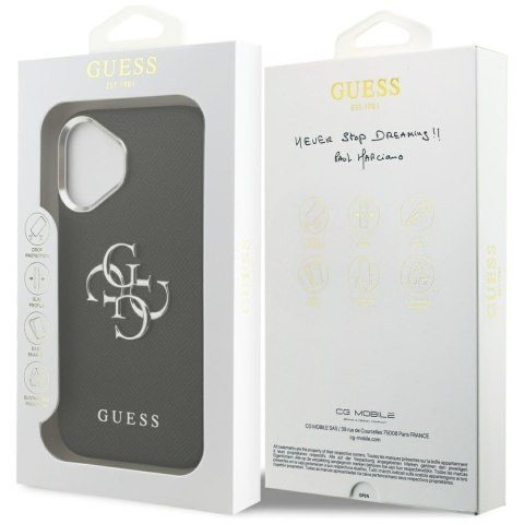 Etui Guess Grained Big 4G Classic Logo do iPhone 17 czarny