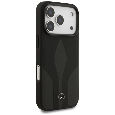 Etui Mercedes Leather The Move MagSafe do iPhone 17 Pro czarny