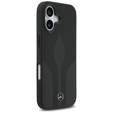 Etui Mercedes Leather The Move MagSafe do iPhone 17 czarny