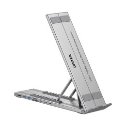 UNITEK PODSTAWKA POD LAPTOP REGULOWANA + HUB USB-C/A, HDMI 2.0, PD 100W