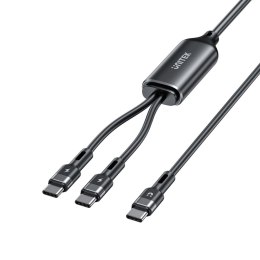 UNITEK KABEL USB-C 2W1 PD 100W SILIKON 1,8M