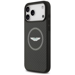 Etui Aston Martin HC Kevlar Counter Design MagSafe do iPhone 17 Pro Max czarny