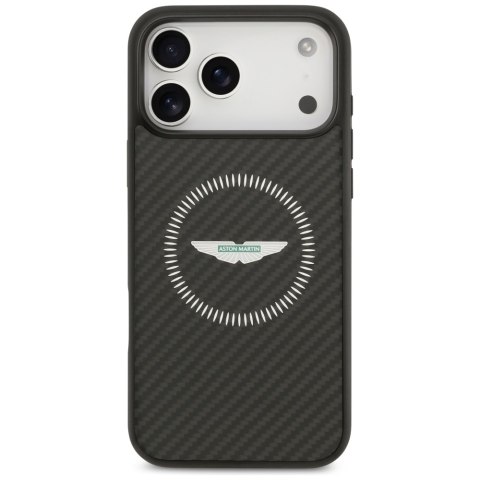 Etui Aston Martin HC Kevlar Counter Design MagSafe do iPhone 17 Pro Max czarny