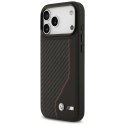 Etui BMW M Carbon Line & Logo MagSafe do iPhone 17 Pro Max czerwony