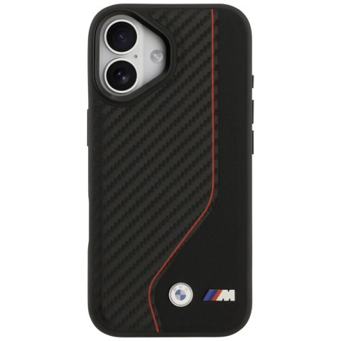 Etui BMW M Carbon Line & Logo MagSafe do iPhone 17 czerwony