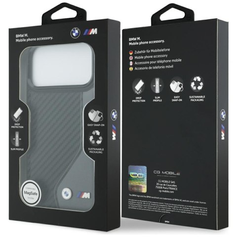 Etui BMW M Carbon Logo MagSafe do iPhone 17 Pro Max antracyt