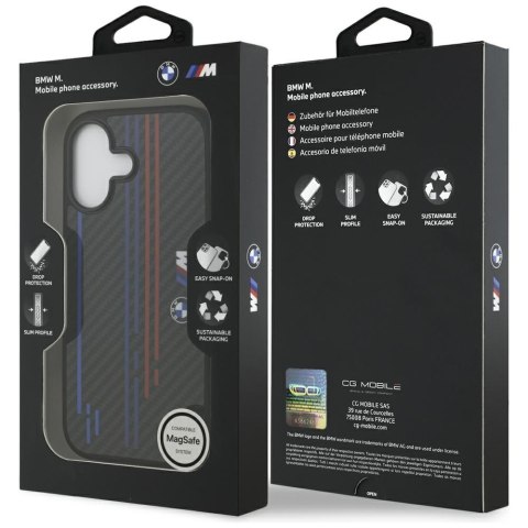 Etui BMW M Kevlar Lines & Logo MagSafe do iPhone 17 czarny