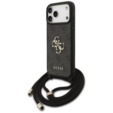 Etui Guess 4G Big Logo Cord Stap Crossbody do iPhone 17 Pro Max czarny