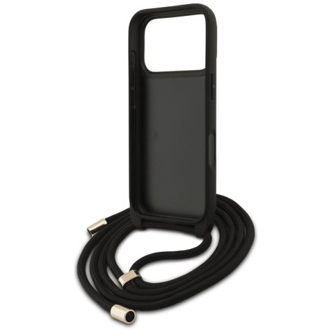Etui Guess 4G Big Logo Cord Stap Crossbody do iPhone 17 Pro Max czarny