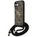 Etui Guess 4G Big Logo Cord Stap Crossbody do iPhone 17 brązowy