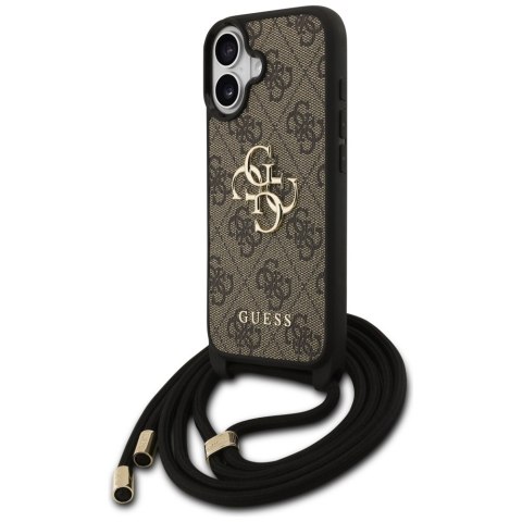 Etui Guess 4G Big Logo Cord Stap Crossbody do iPhone 17 brązowy
