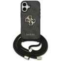Etui Guess 4G Big Logo Cord Stap Crossbody do iPhone 17 czarny