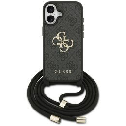 Etui Guess 4G Big Logo Cord Stap Crossbody do iPhone 17 czarny
