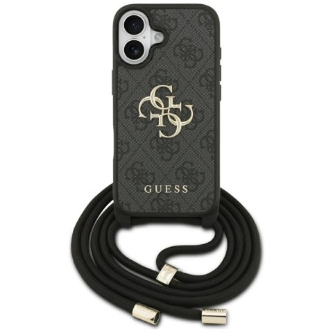 Etui Guess 4G Big Logo Cord Stap Crossbody do iPhone 17 czarny