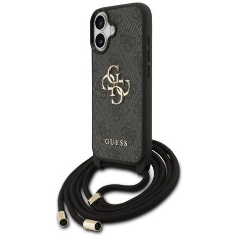 Etui Guess 4G Big Logo Cord Stap Crossbody do iPhone 17 czarny
