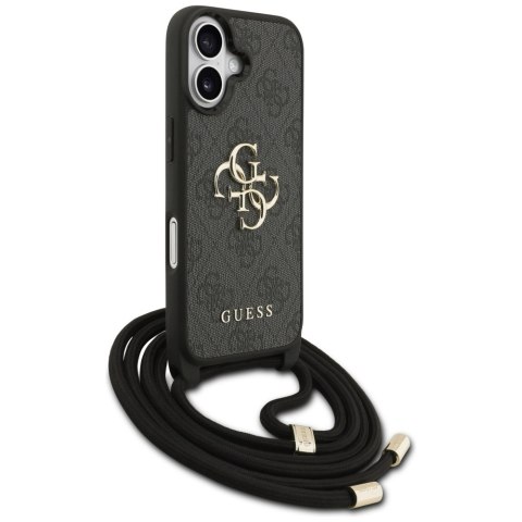 Etui Guess 4G Big Logo Cord Stap Crossbody do iPhone 17 czarny