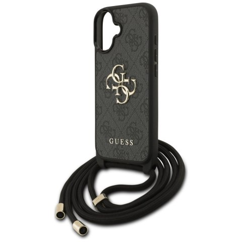 Etui Guess 4G Big Logo Cord Stap Crossbody do iPhone 17 czarny