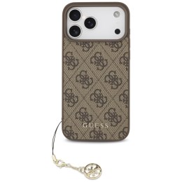 Etui Guess 4G Charms Collection MagSafe do iPhone 17 Pro Max brązowy