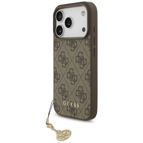 Etui Guess 4G Charms Collection MagSafe do iPhone 17 Pro brązowy