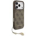 Etui Guess 4G Charms Collection MagSafe do iPhone 17 Pro brązowy