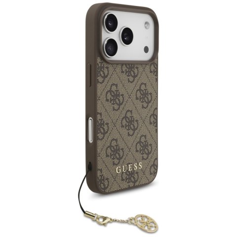 Etui Guess 4G Charms Collection MagSafe do iPhone 17 Pro brązowy
